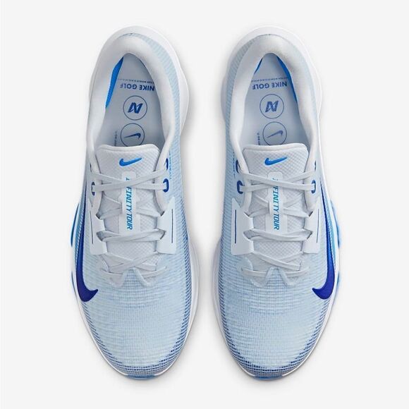 Nike Mens 11 Air Zoom Infinity Tour 2 Golf Shoes (Wide) Grey/Blue FD0218-001 - Picture 4 of 9